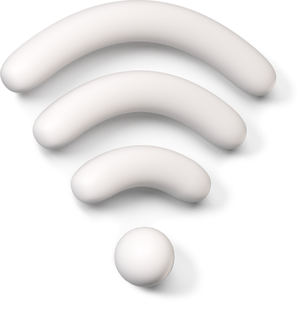White wifi icon turned to the right Illustration in PNG, SVG