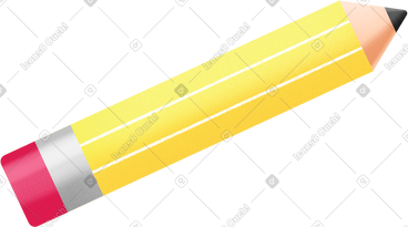 Yellow pencil PNG, SVG