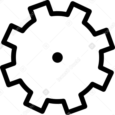 白色齿轮 PNG, SVG