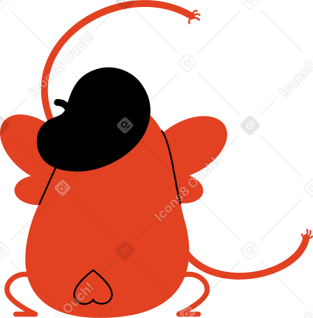 red character with big ears draws PNG, SVG