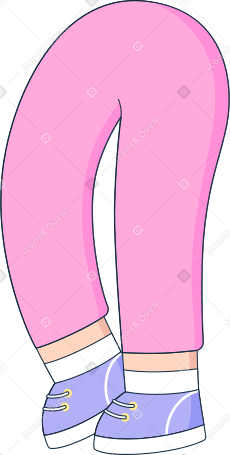 粉红色裤子的腿 PNG, SVG
