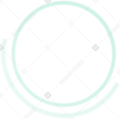 green divergent circles PNG, SVG