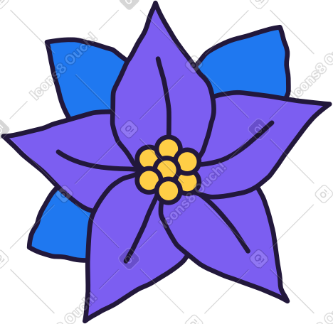 purple flower PNG, SVG