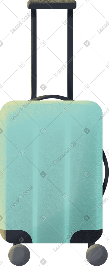 Green suitcase PNG, SVG