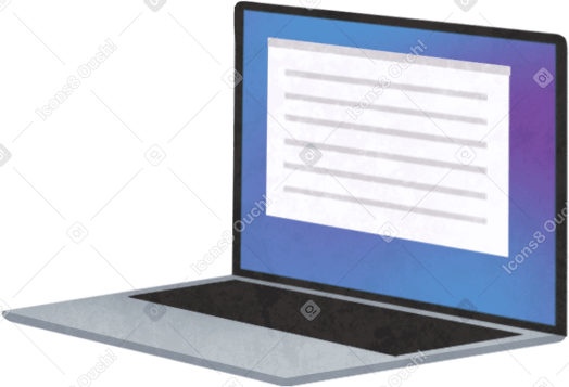 laptop with opened windows PNG, SVG