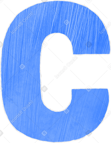 Большая синяя буква с в PNG, SVG