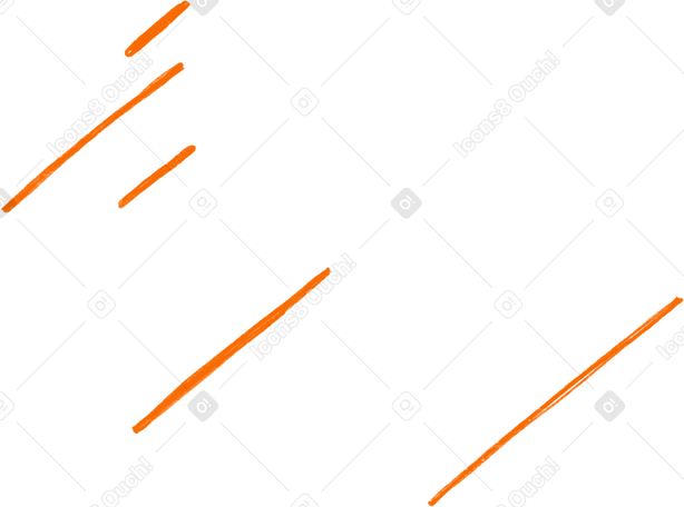 multiple orange lines of motion PNG, SVG