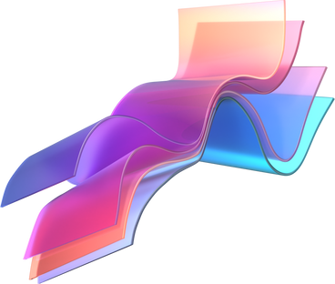 flowing wavy colorful ribbons PNG, SVG