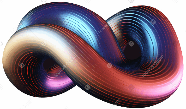 d abstract colorful form PNG、SVG