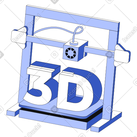 在三维打印机文本中刻字 3d PNG, SVG