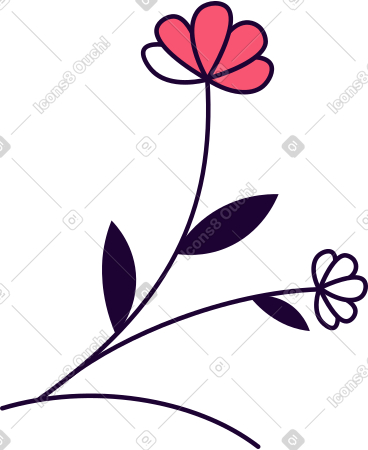 彩绘花 PNG, SVG