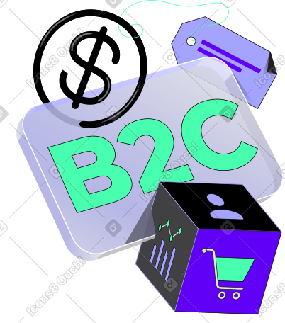 刻字 b2c 文本 PNG, SVG