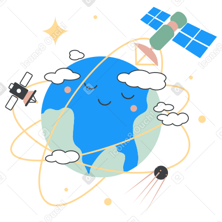 儿童主题中的卫星技术 PNG, SVG