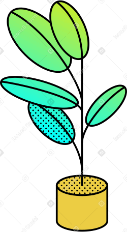 盆里的榕树 PNG, SVG