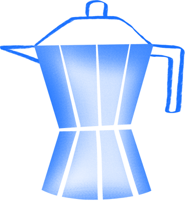 blue coffee pot PNG、SVG