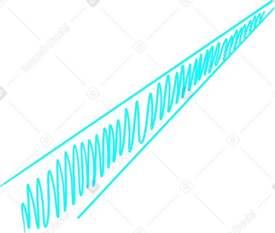 Linha azul rabiscada PNG, SVG