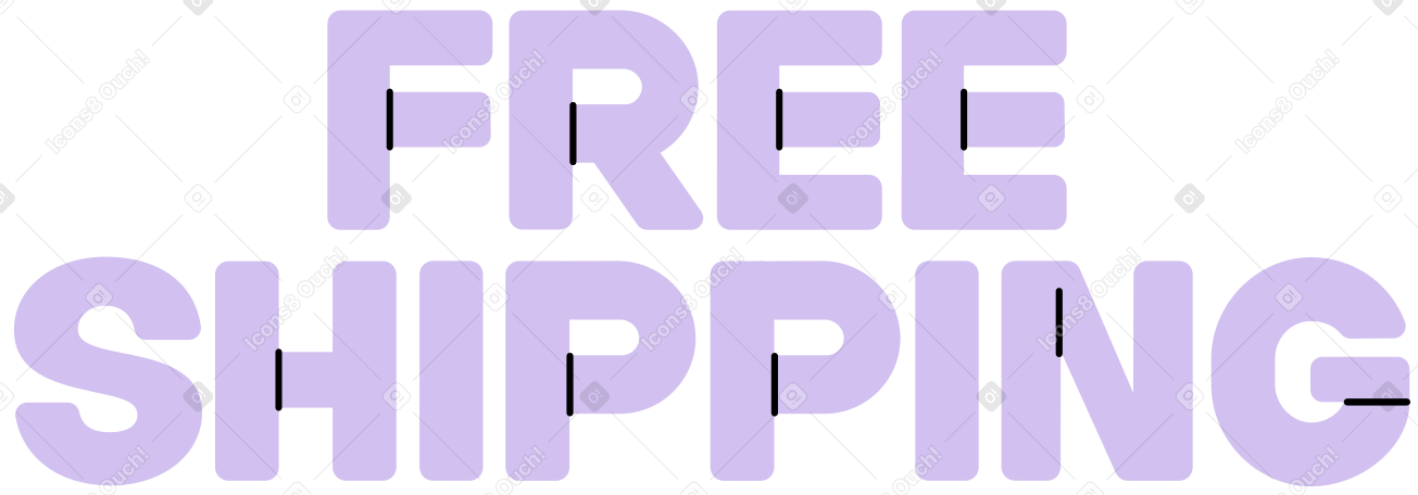 lettering free shipping text PNG, SVG