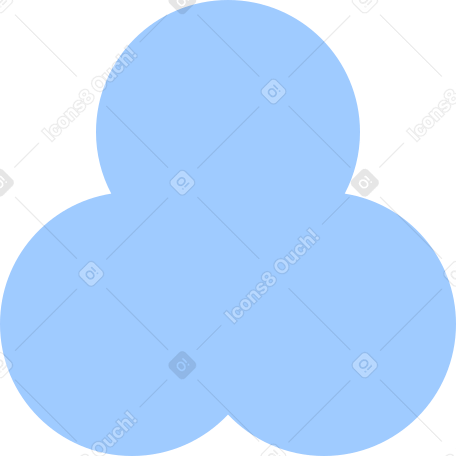 light blue trefoil Illustration in PNG, SVG