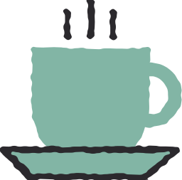 Pablo スタイルの コーヒー ベクターイラスト
