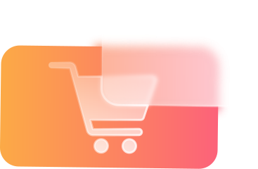 Shopping cart with glassmorphism effect PNG, SVG