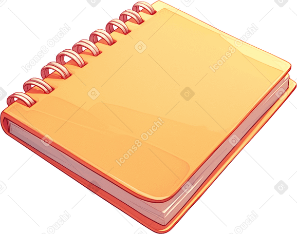 yellow notebook PNG, SVG