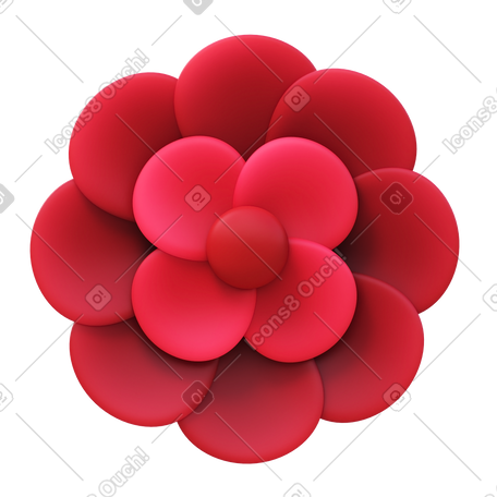 3D camellia PNG, SVG