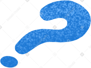 blue question mark in perspective PNG, SVG