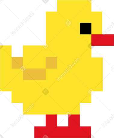 pixel chick PNG, SVG