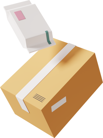 cardboard box and parcel Illustration in PNG, SVG