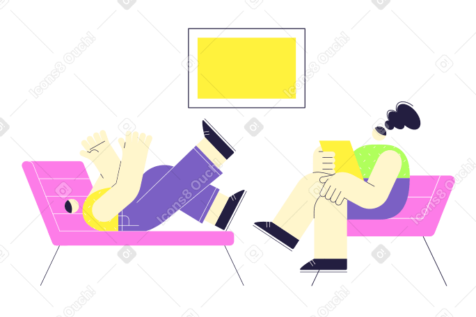 Therapy Illustration in PNG, SVG
