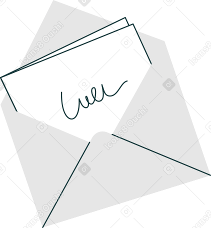 carta dentro do envelope PNG, SVG