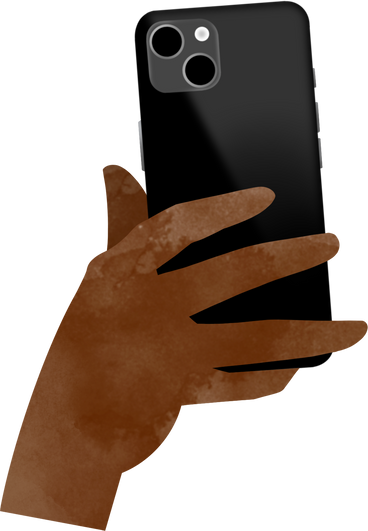 hand holding phone PNG, SVG