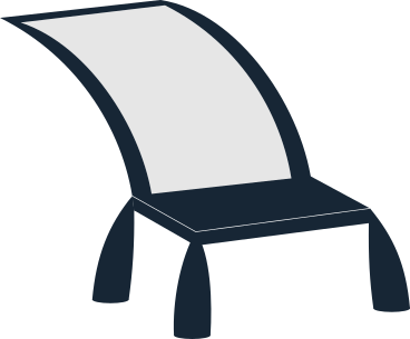 black deck chair PNG, SVG