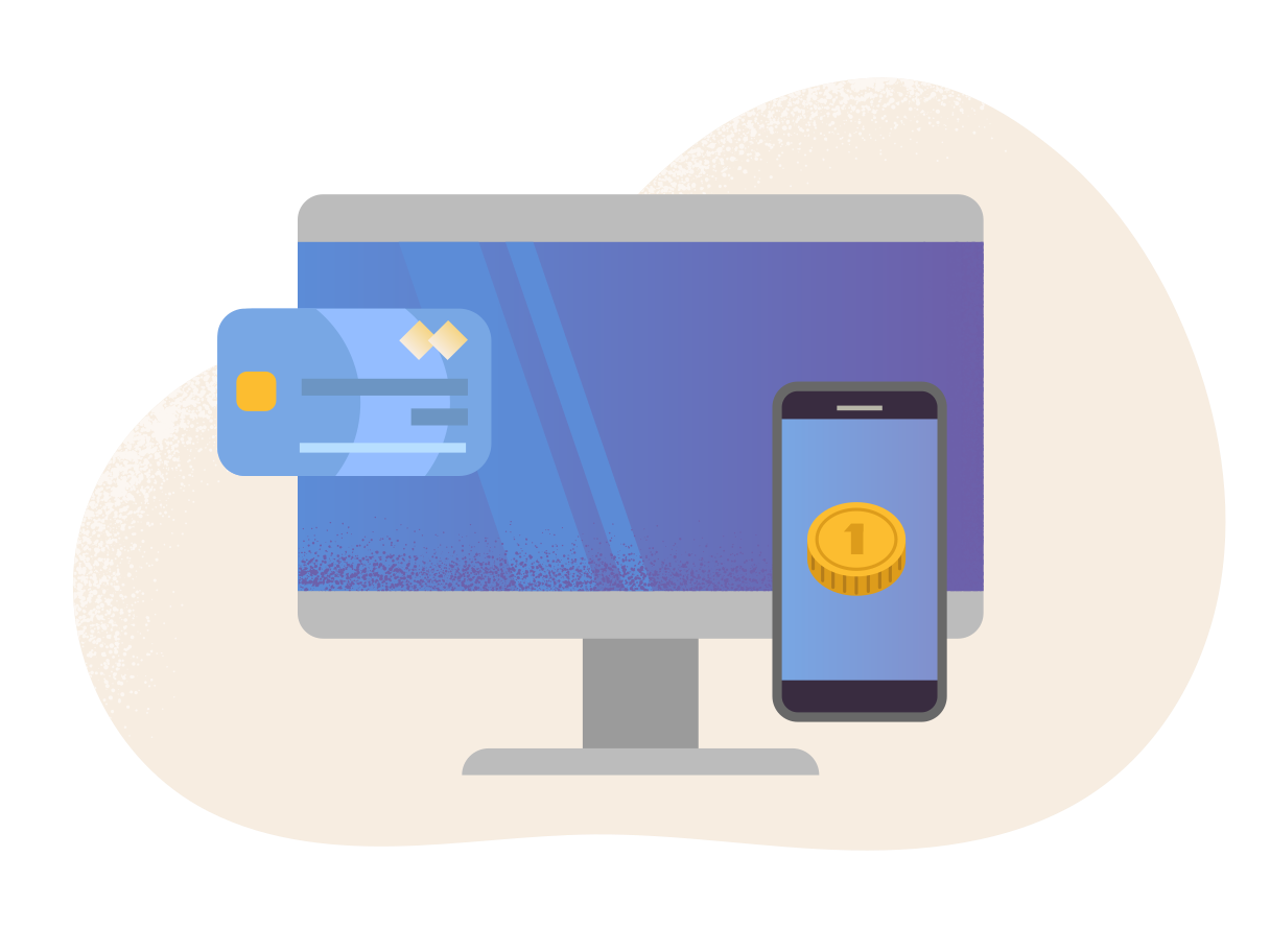 Online payment options  Illustration in PNG, SVG