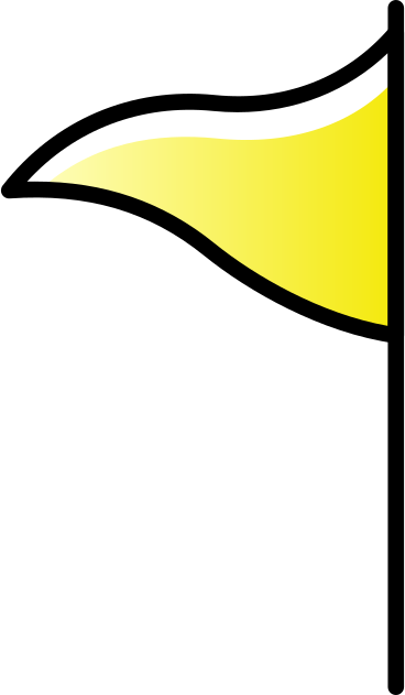 yellow waving flag PNG, SVG