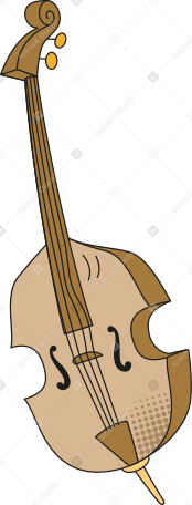 doublebass animated illustration in GIF, Lottie (JSON), AE