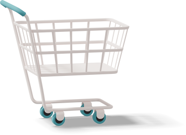 Side view of shopping cart PNG, SVG