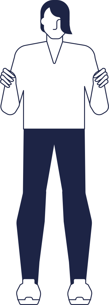 Homme tenant quelque chose en ligne PNG, SVG