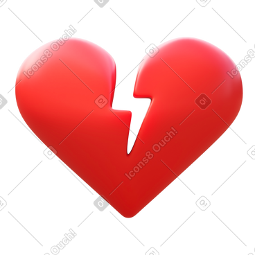 Broken heart PNG, SVG