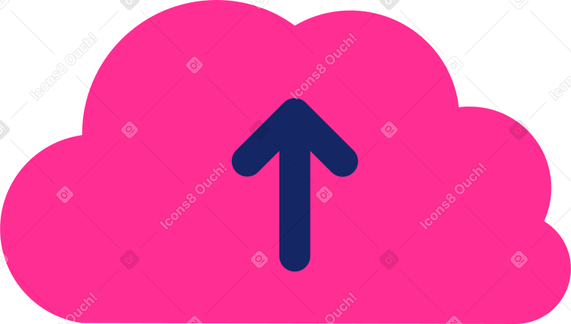 cloud with arrow PNG, SVG
