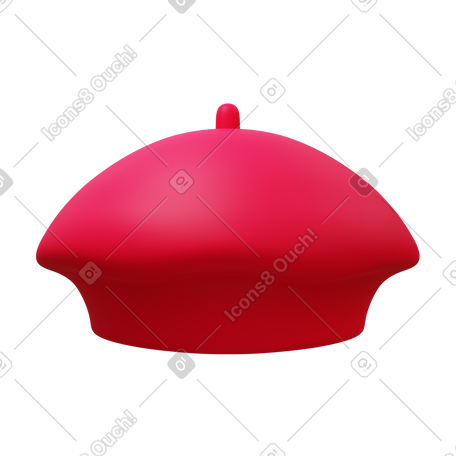 3D beret PNG, SVG