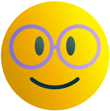 emoji with glasses PNG, SVG