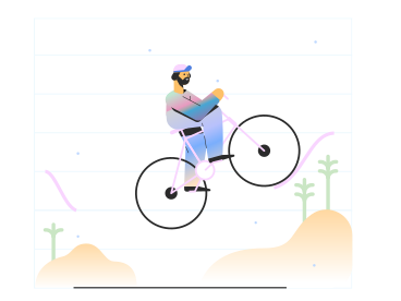 Man doing a trick on a bicycle PNG, SVG
