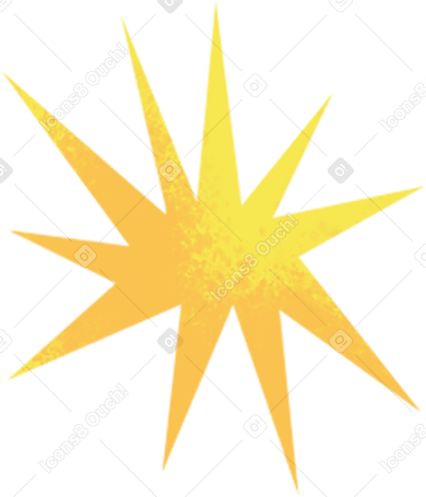 yellow texture star Illustration in PNG, SVG