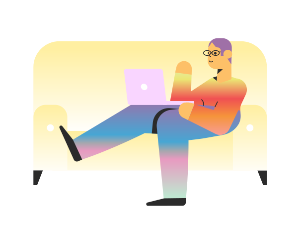 Work from home Illustration in PNG, SVG
