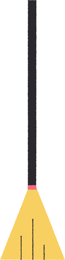 broom Illustration in PNG, SVG