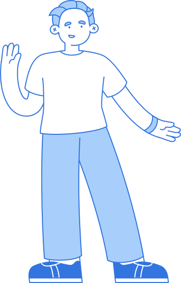 Мужчина с поднятой рукой в PNG, SVG