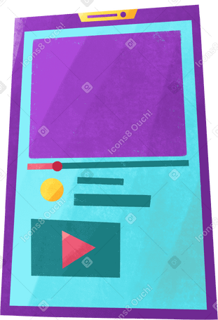youtube mobile app on phone screen PNG, SVG