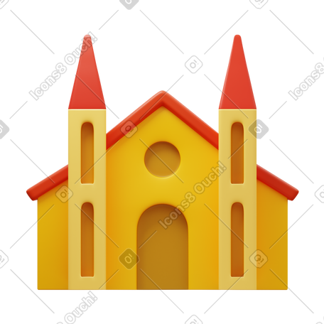 3D cathedral PNG, SVG