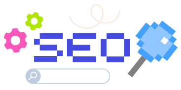 검색창과 돋보기 텍스트로 seo 글자 쓰기 PNG, SVG
